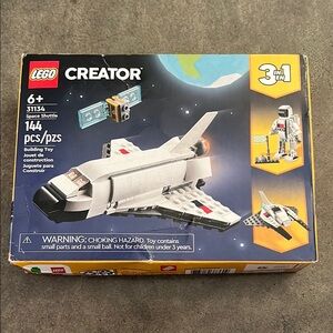 Lego White and Black Building Set Space Shuttle